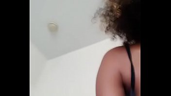 sexy petite black girl shows her tiny tits