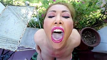 Asian MILF Gets Hardocre Throat Fuck POV