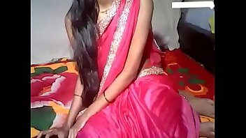 Romance in red saree