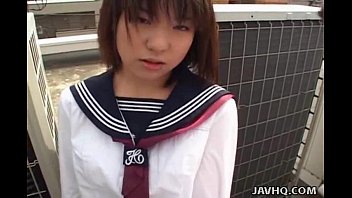 Japanese schoolgirl sucks cock Uncensored