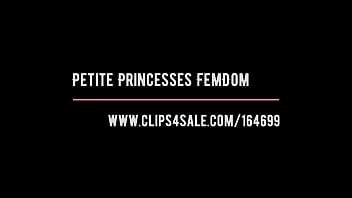 Skinny Young Goddess In Panty Use Her Human Furniture Slave - Face Sitting and Footrest Femdom
