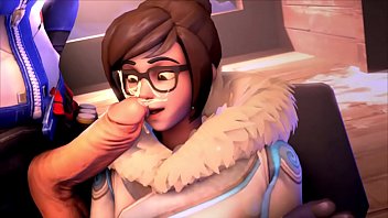 Mei and soldier76 (overwatch)