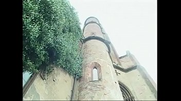 Young playful brunette Anna begged her boyfriend to poke her tight ass on the wall of the old castle