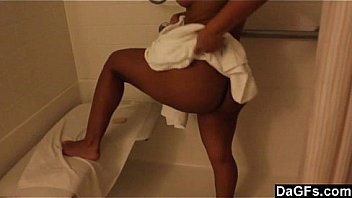 Hot latin milf orgasms in the shower