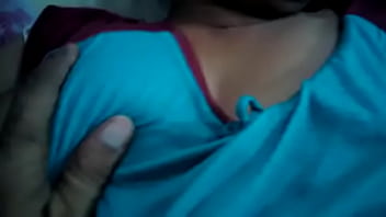 Busty indian boobs touched by stranger